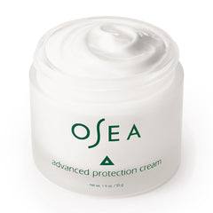 Application of OSEA cream on skin highlights glow and even tone