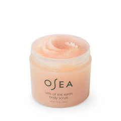 OSEA Salts of the Earth scrub delicate lavender scent closeup and spa like aroma