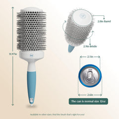 Osensia round brush boosts volume for salon-worthy styles during blow-drying.