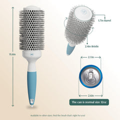 Osensia ceramic ionic bristles close-up showing anti-static shine and smooth glide.