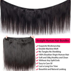 Oshiney straight bundles with net cap included for comfortable wear.