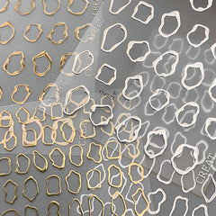 OSTTMA marcos geométricos en oro para uñas