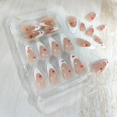 OSTTMA uñas con corazones, fácil aplicación para eventos especiales.