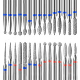 OTAMCO diamond nail drill bit set round shape for precise cuticle work