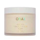 OUAI Body Cream St. Barts jar close-up showing rich moisture for radiant skin