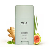 OUAI Capetown packaging on shelf signaling fresh, aluminum-free deodorant.