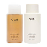OUAI Detox Shampoo bottle ready for buildup removal and refresh