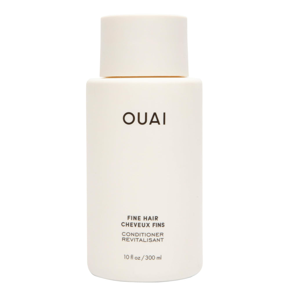 OUAI Fine Hair Conditioner bottle front view showing volume potential