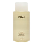 OUAI Fine Hair Shampoo bottle displaying lightweight volume formula