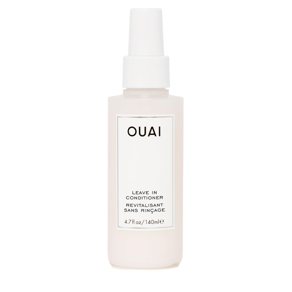 OUAI Leave-In Conditioner bottle pour for smooth hair application