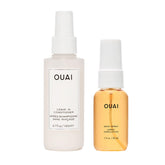 OUAI leave-in conditioner bottle ready to tame frizz and smooth ends.