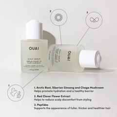 Texture close-up of OUAI Scalp Serum for all hair types.