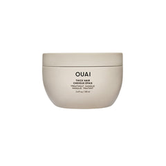 Mascarilla OUAI para cabello grueso en envase, nutrición profunda.