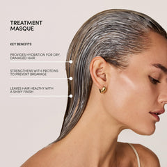 OUAI Thick Hair Mask ingredients almond olive nourish hair deeply.