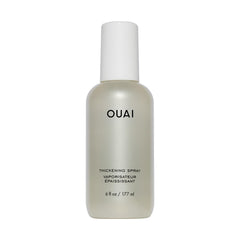OUAI Thickening Spray bottle front view for fuller-looking hair
