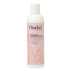 Ouidad Advanced Climate Control Defrizzing Conditioner bottle promotes frizz control for all curls.