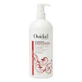 Ouidad Advanced Climate Control Gel bottle close-up highlighting anti-frizz protection for shiny curls