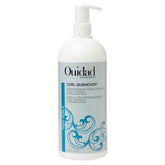 Ouidad Curl Quencher conditioner bottle promotes hydrated, defined curls.