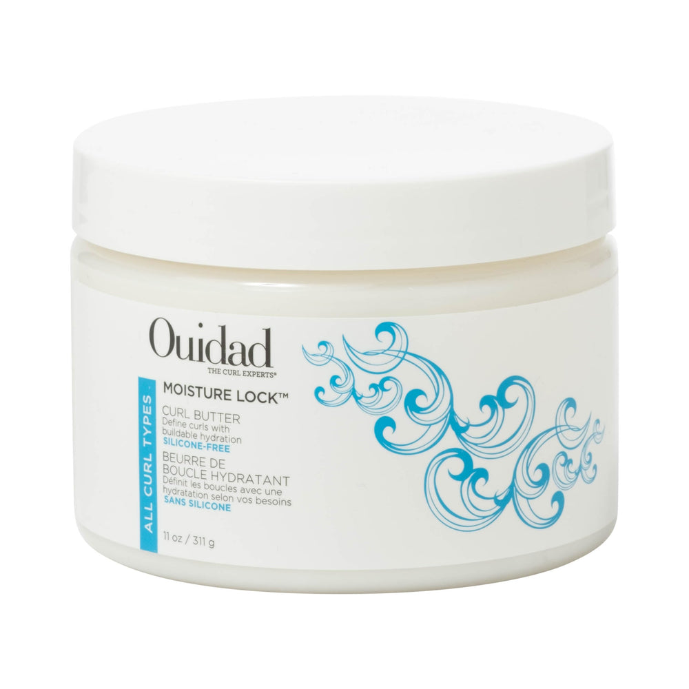 Ouidad Moisture Lock Curl Butter bottle delivers hydrated, defined curls.