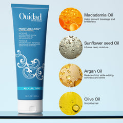 Ouidad Moisture Lock mask application on wet hair for easy detangling