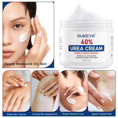 OUKEYA Crema Urea 40% para manos, mejora piel seca y áspera.