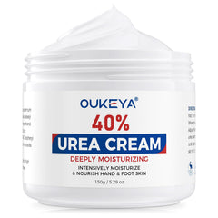 OUKEYA Crema Urea 40% para pies, hidrata profundamente y suaviza callos.