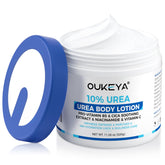 OUKEYA crema urea cuerpo en bote de 320 g para hidratación duradera.