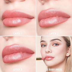 Barra de labios Oulac con aceite de ricino para suavidad duradera.