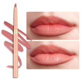 Oulac delineador labial impermeable LL04 Sunlit Peach con delineado duradero.