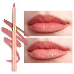 Oulac delineador labial impermeable LL04 Sunlit Peach con delineado duradero.