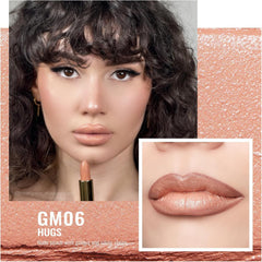 Oulac labial nude peach aplicacion de una capa para look natural