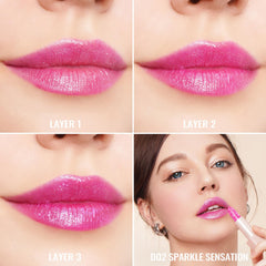 Oulac Pink Shimmer Lipstick creamy texture glides smoothly for even color.