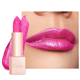 Oulac Pink Shimmer Lipstick with diamond sparkle for radiant lips.