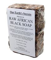 Our Earth's Secrets barra-jabon-negro-africano-crudo 2 libras para rostro y cuerpo.