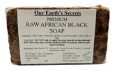 Our Earth's Secrets Jabón negro africano crudo en barra de 454 g, natural y puro