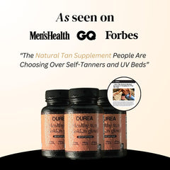 Ourea Golden Glow capsules close-up showing plant-based carotenoids.