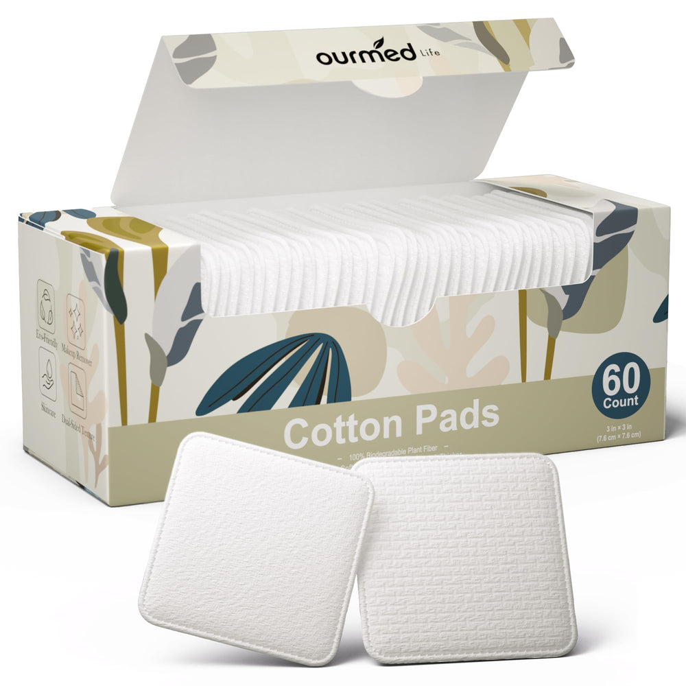 Ourmed Life large cotton pads pack for efficient makeup removal and cleansing