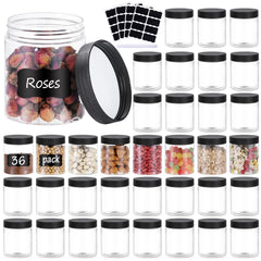 OUSHINAN 36pc 8oz jars with screw-on lids for secure storage