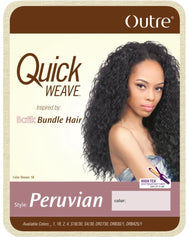 Outre Quick Weave Peruvian-1B side view wig, versatile styling for daily looks.