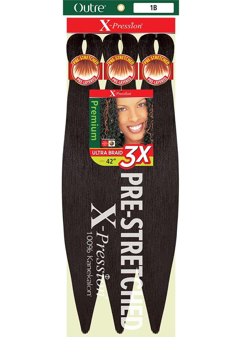 Outre X-Pression 42in pack showing off quick install fibers.