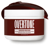Overtone Auburn Brown bottle pour — easy at-home color deposit.