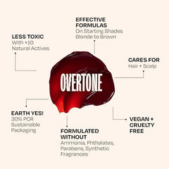 overtone scarlet red hair mask texture reveals creamy color-depositing formula