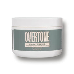Overtone Stormy Sterling application glove ready for at-home color treatment.