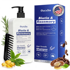 OVEXLIO Hair Growth Shampoo bottle for daily scalp care and fuller-looking hair.