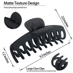 OWIIZI pinzas de agarre fuerte con diseño leopardado mate para evitar deslizamiento.