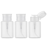 Owlyee push-down pump bottle, clear 150ml, easy to dispense nail polish remover.