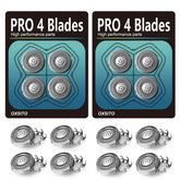 OXSITO 8Pack Pro gold blades offer a smooth, efficient shave for head and body grooming.