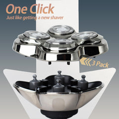OXSITO Silver Pro replacement heads for smooth results on face and scalp.