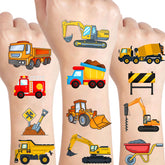 Ozepao 10-sheets construction trucks tattoos for kid-friendly party fun