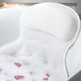 Ozyalo bath pillow headrest with 4D mesh for luxurious neck support.